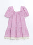 LC Waikiki Checkered Lace Detailed Girl'S Dress